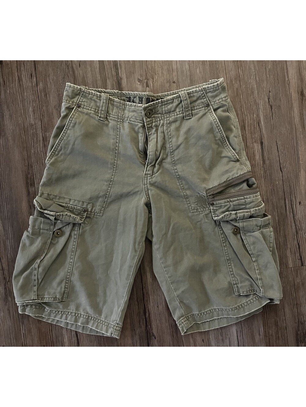 Kirra Green Military Cargo Shorts Men’s Sz 28 Vintage